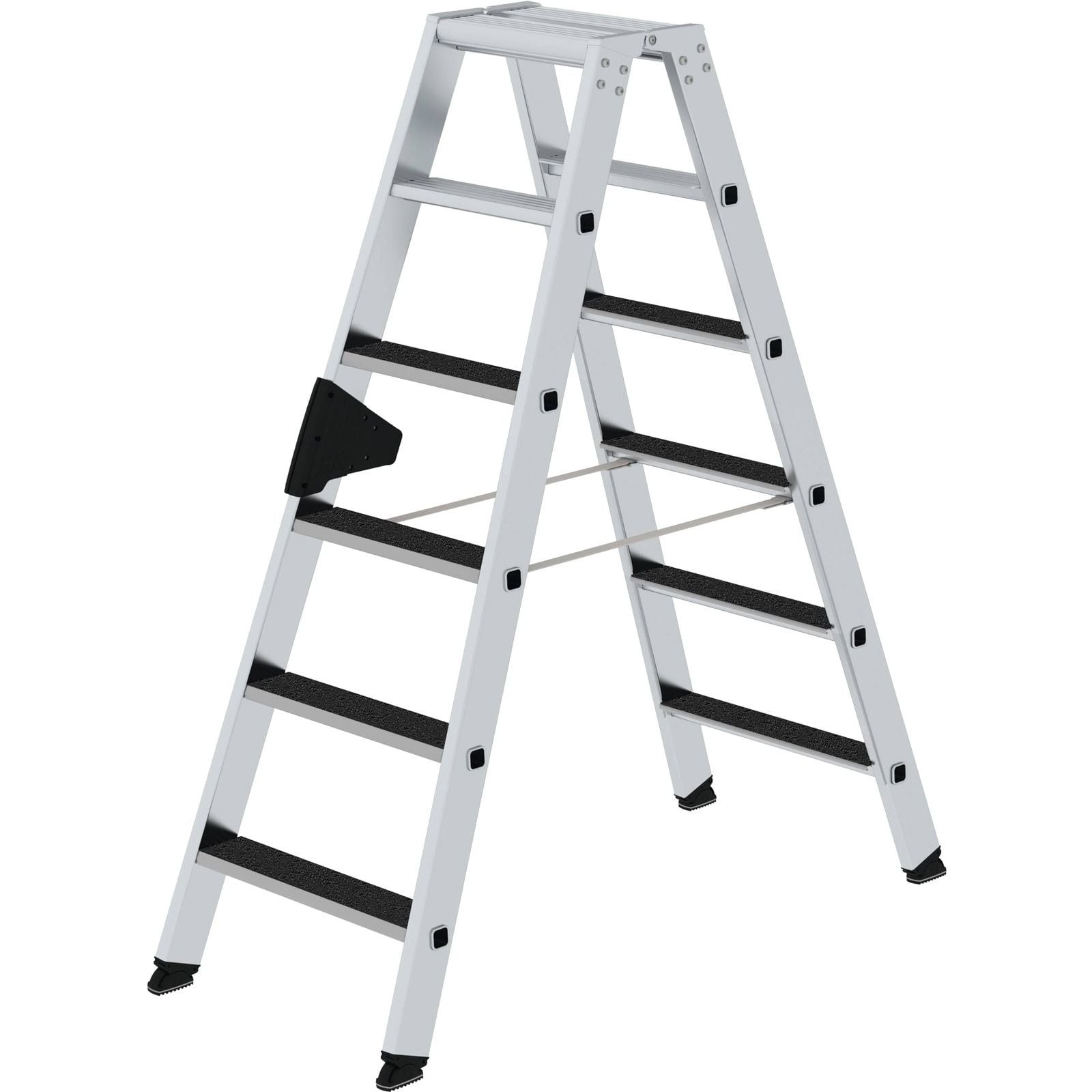 Günzburger Steigtechnik Stufen-Stehleiter beidseitig begehbar mit clip-step R13 2 x 6 Stufen - 041639