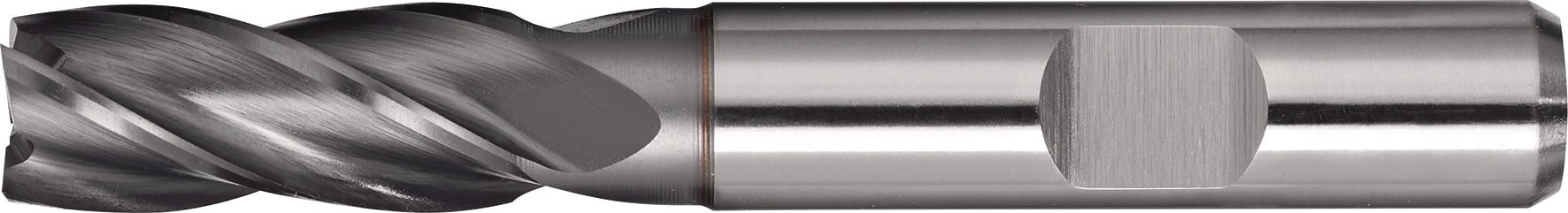 Schaftfräser DIN 844 TypN D.12mm HSS-Co8 TiCN Weldon Z.4 kurz TECWERK