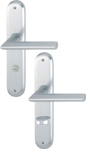 HOPPE Langschildgarnitur Stock.1140/273P Alu.F1 SK/OL 78mm DIN L/R - 2785884