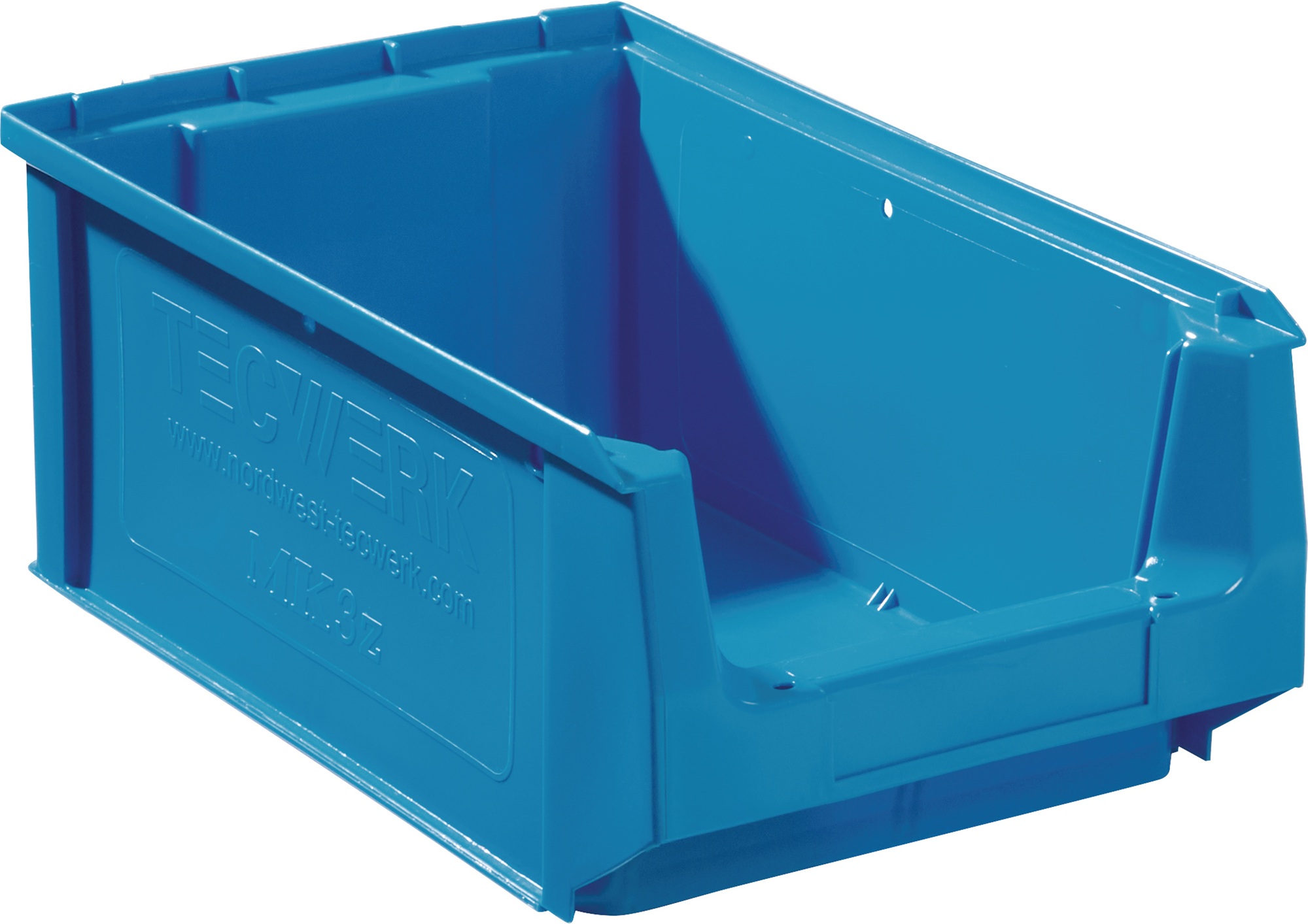 Sichtlagerkasten L350/300xB210xH140mm PE blau TECWERK