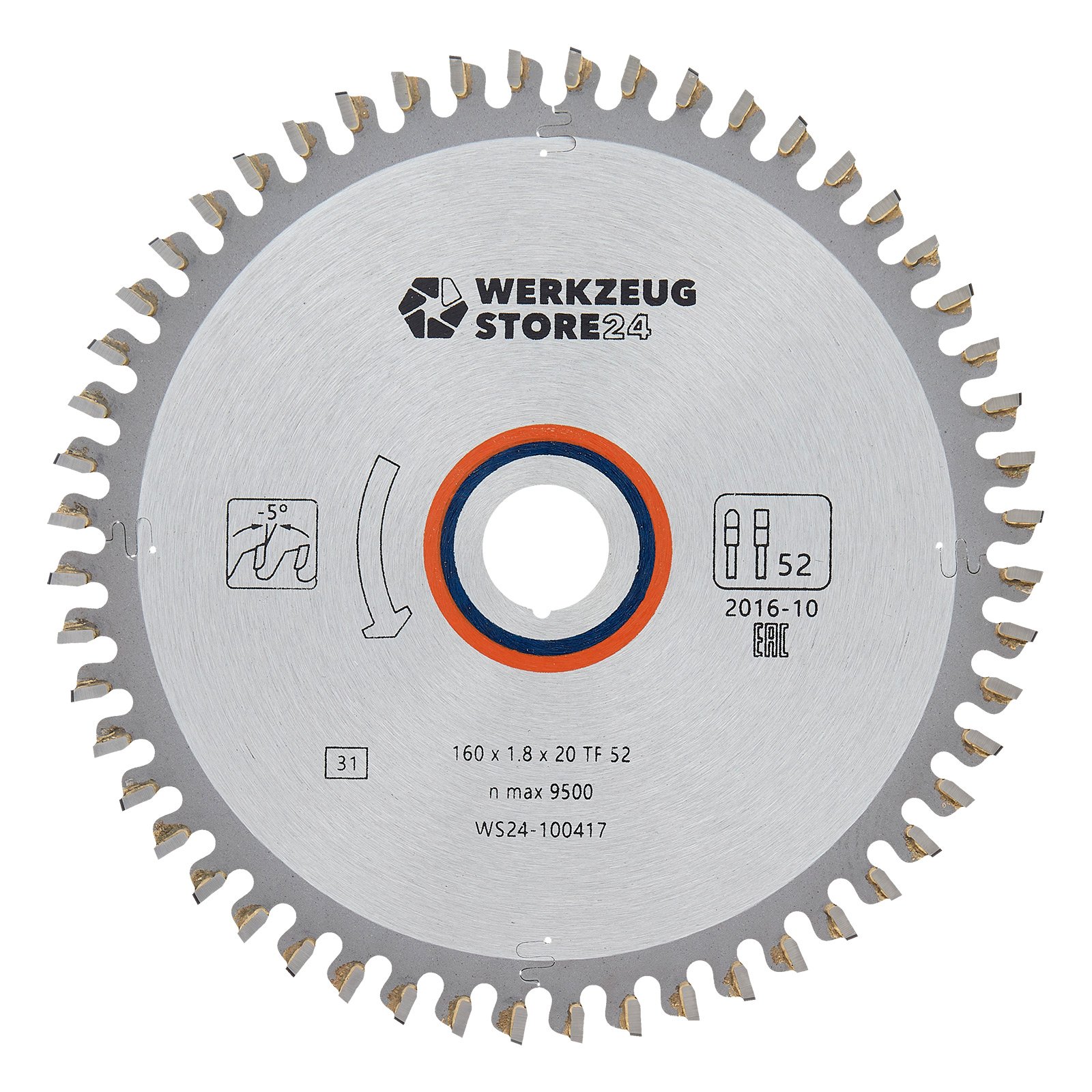 WS24 HM-Kreissägeblatt Laminat 160 x 1,8 x 20 WF 52 - WS24-100417