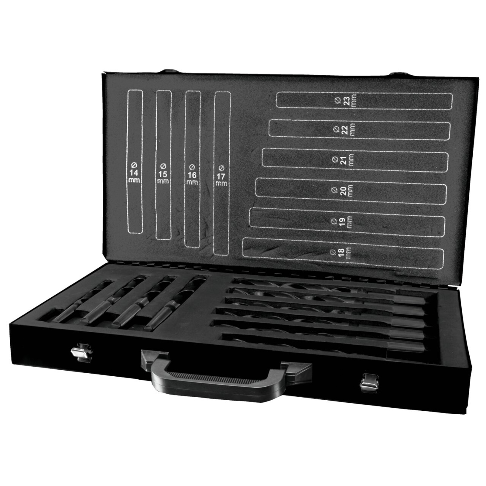 TERRAX by RUKO Spiralbohrer-Satz DIN 345 Typ N, HSS-G - 10 tlg. (Kassette Stahlblech) - A204002