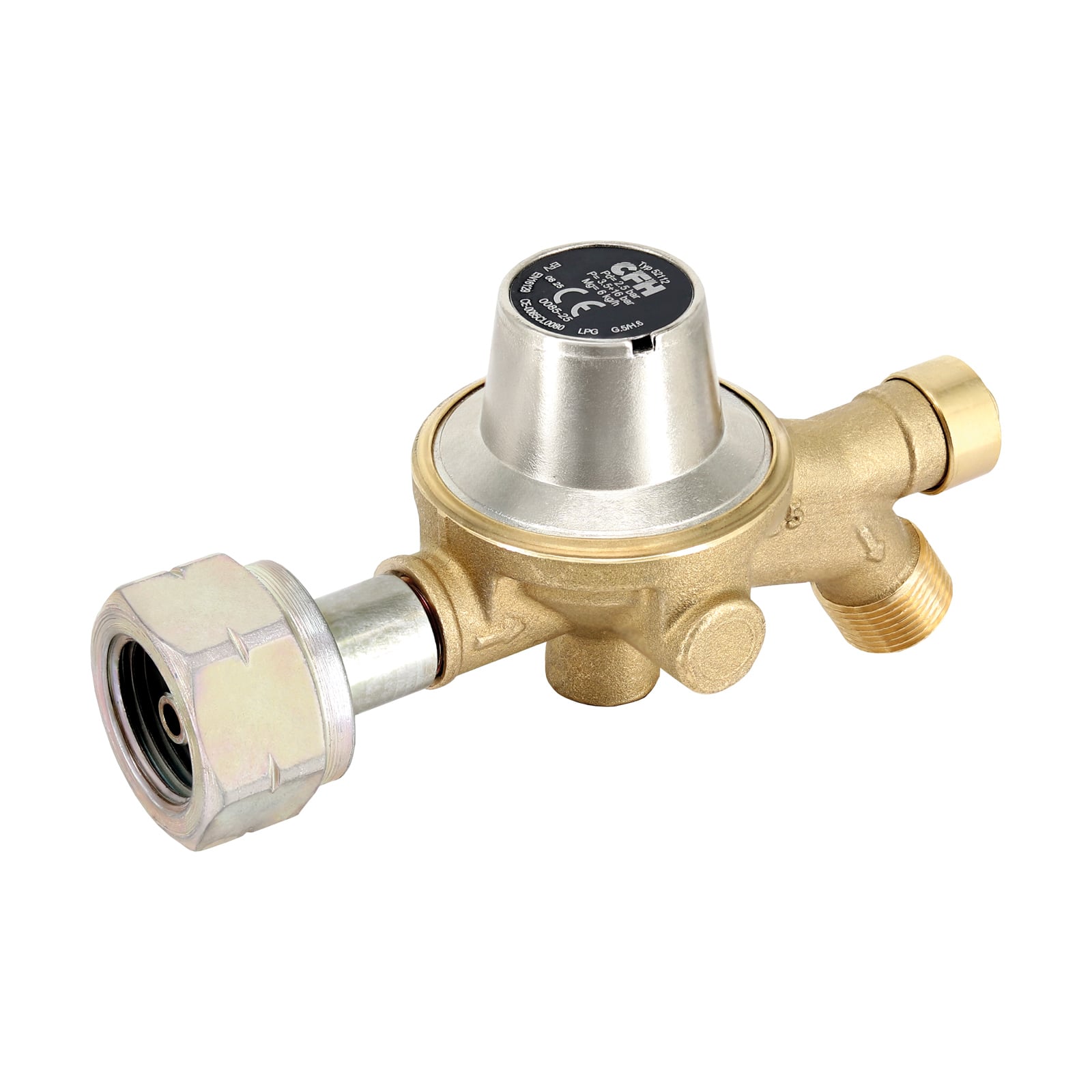 CFH Gasdruckregler 2,5 bar mit Schlauchbruchsicherung DR 112 - 52112