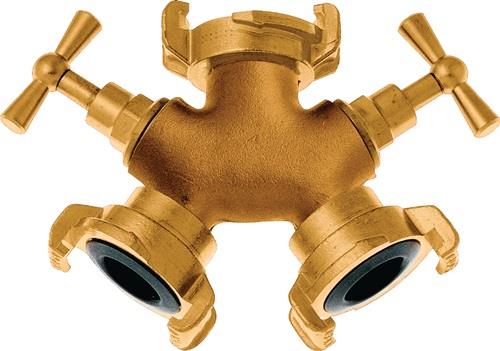 GEKA Zweiwegeventil GEKA plus Messing Schlauchgröße 9,5-38 mm - 343331