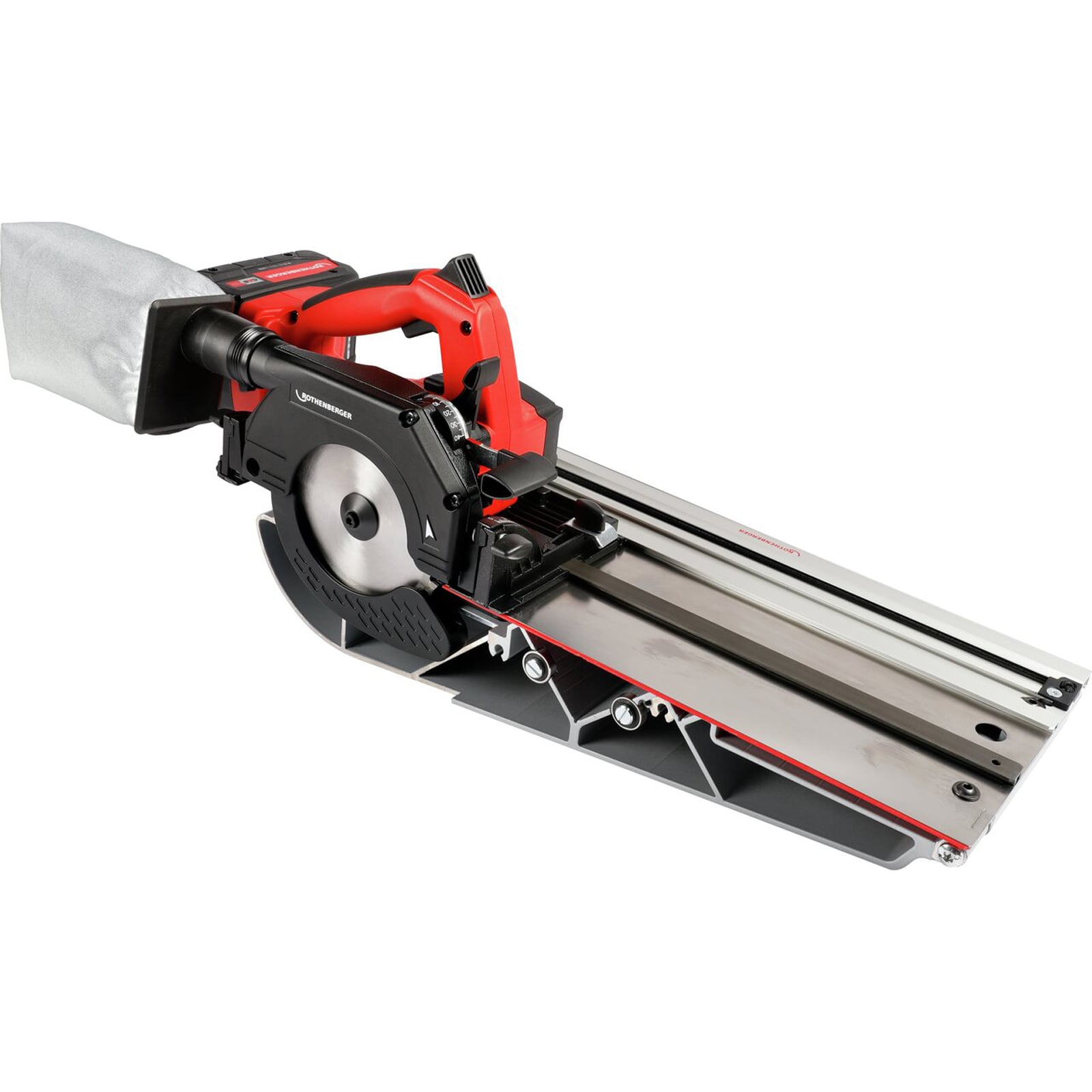 ROTHENBERGER PIPECUT mini, 18V/4Ah CAS Akku und Ladegerät, inkl. Führungsschiene - 1000003398