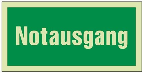 Rettungszeichen BGV A8 L297xB148mm Notausgang grün/weiß Folie