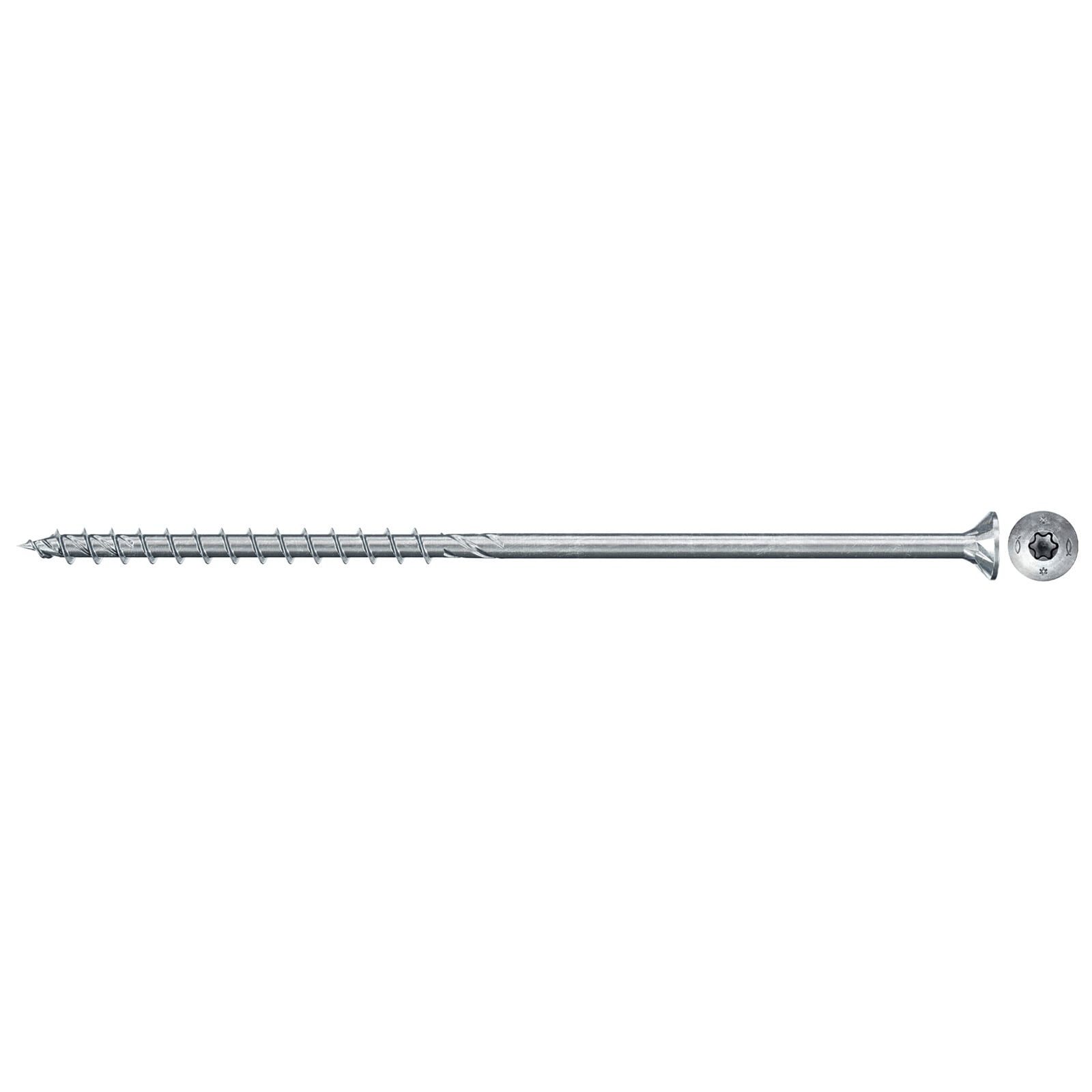 fischer Spanplattenschraube PowerFast FPF II CTP 6,0 x 200 BC 25 Senkkopf TX Antrieb Teilgew. - 578605