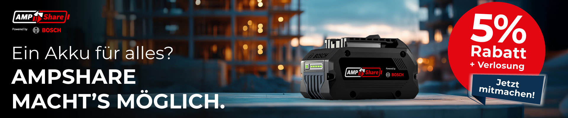 Bosch Pro Deal – 5% Rabatt auf Zubehör und Maschinen | Werkzeugstore24