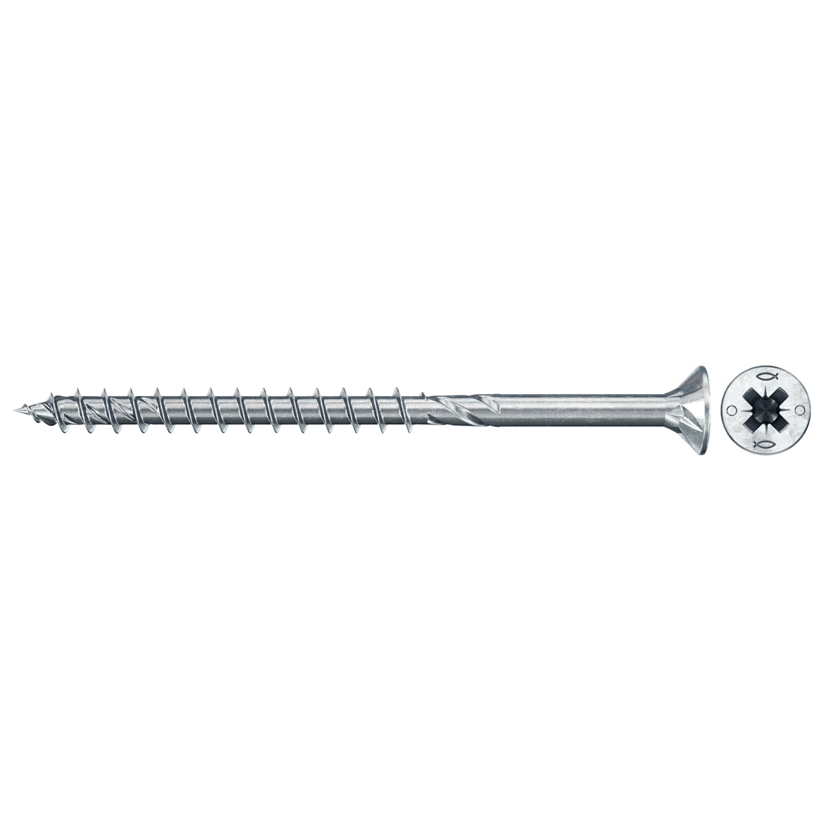 fischer Spanplattenschraube PowerFast FPF II CZP 4,0 x 60 BC 270 Senkkopf Kreuzschlitz PZ Teilgew. - 577657