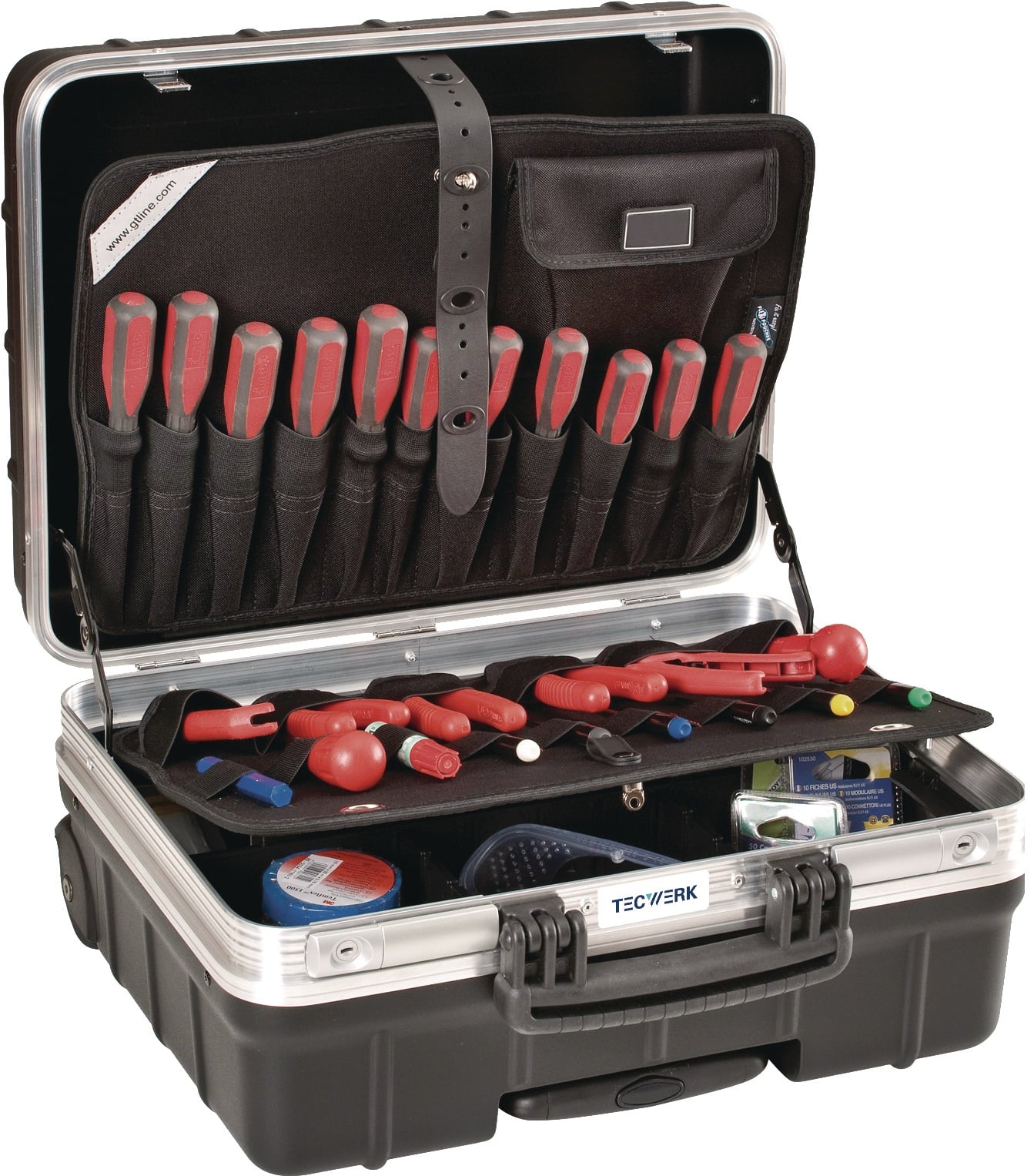 Schalenkoffer Innen-B465xT255xH352mm PP 42l TECWERK