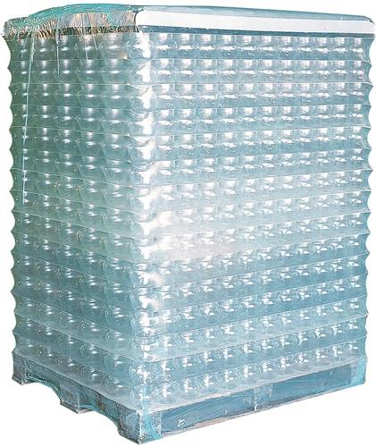 Schrumpfhaube Maße 850+650x1800mm S.125µ LDPE transparent Seitenfalte TRANSPAK