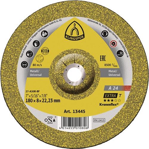 Schruppscheibe A 24 Extra D150xS6mm gekr.STA Bohr.22,23mm KLINGSPOR