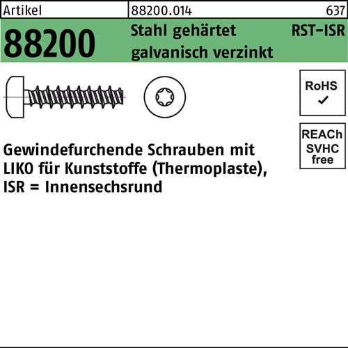 Gewindefurchendeschraube R 88200 Liko ISR 4x16-T20 Stahl geh.galv.verz. 500St.