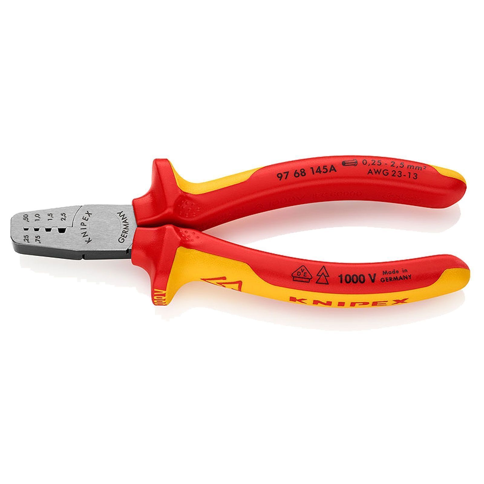 Knipex Crimpzange für Aderendhülsen - 9768145A