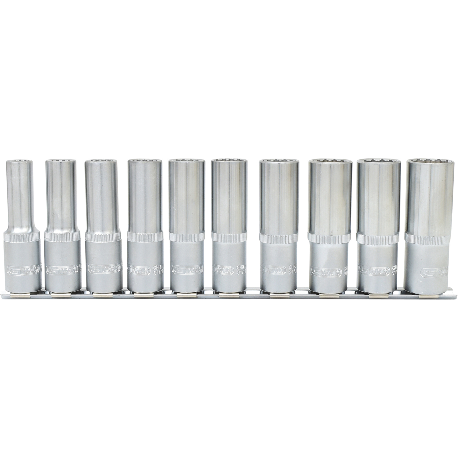 KS TOOLS 1/2" 12-kant-Stecknuss-Satz lang 10tlg. - 917.1750