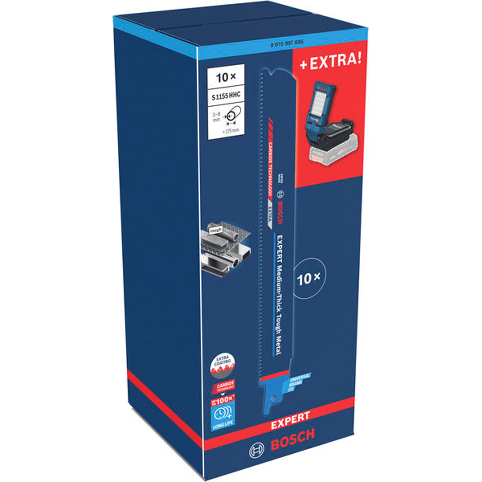 Bosch EXPERT Medium Thick Though Metal and PRO HEAVY DUTY S1155HHC SSB 10-tlg. GLI 18V-800 - 0615997696