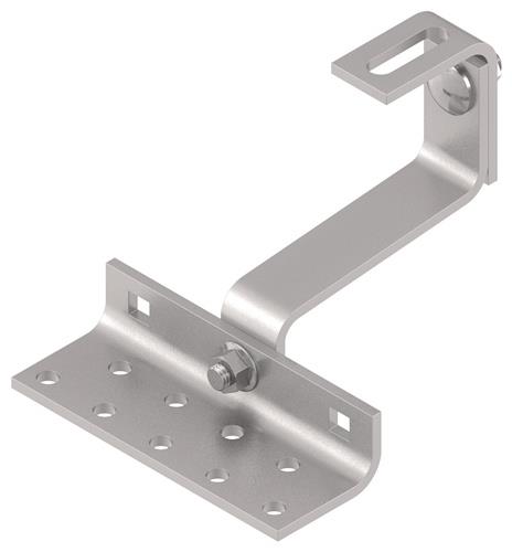 Dachhaken WS 9525 B.138mm S.5mm VA blk sandgestrahlt Löcher 9 WASI