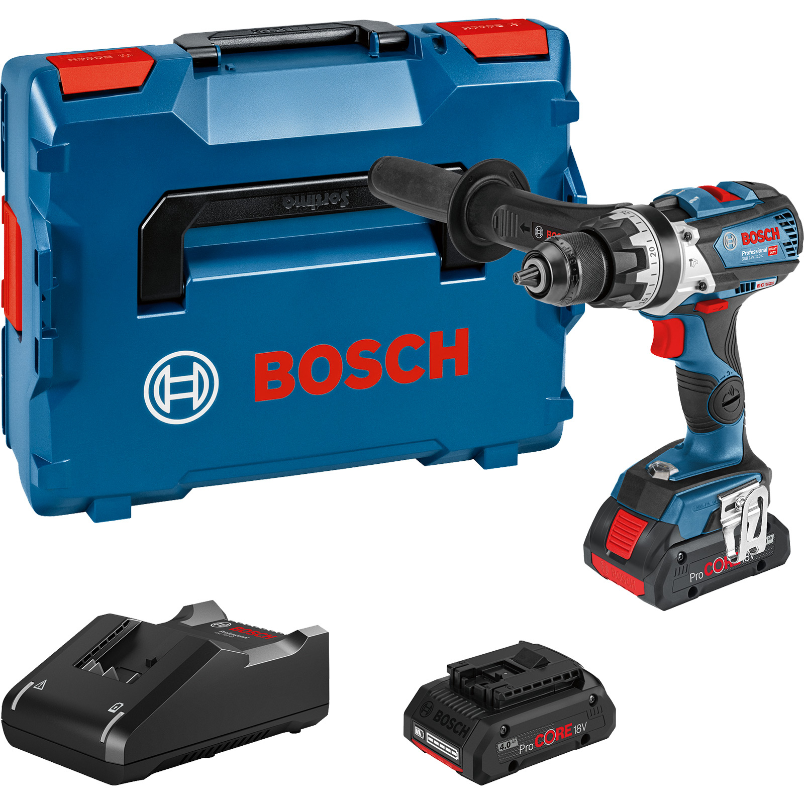 Bosch Akku-Schlagbohrschrauber GSB 18V-110 C / 2x 4,0 Ah ProCORE18V Akku - 06019G030C