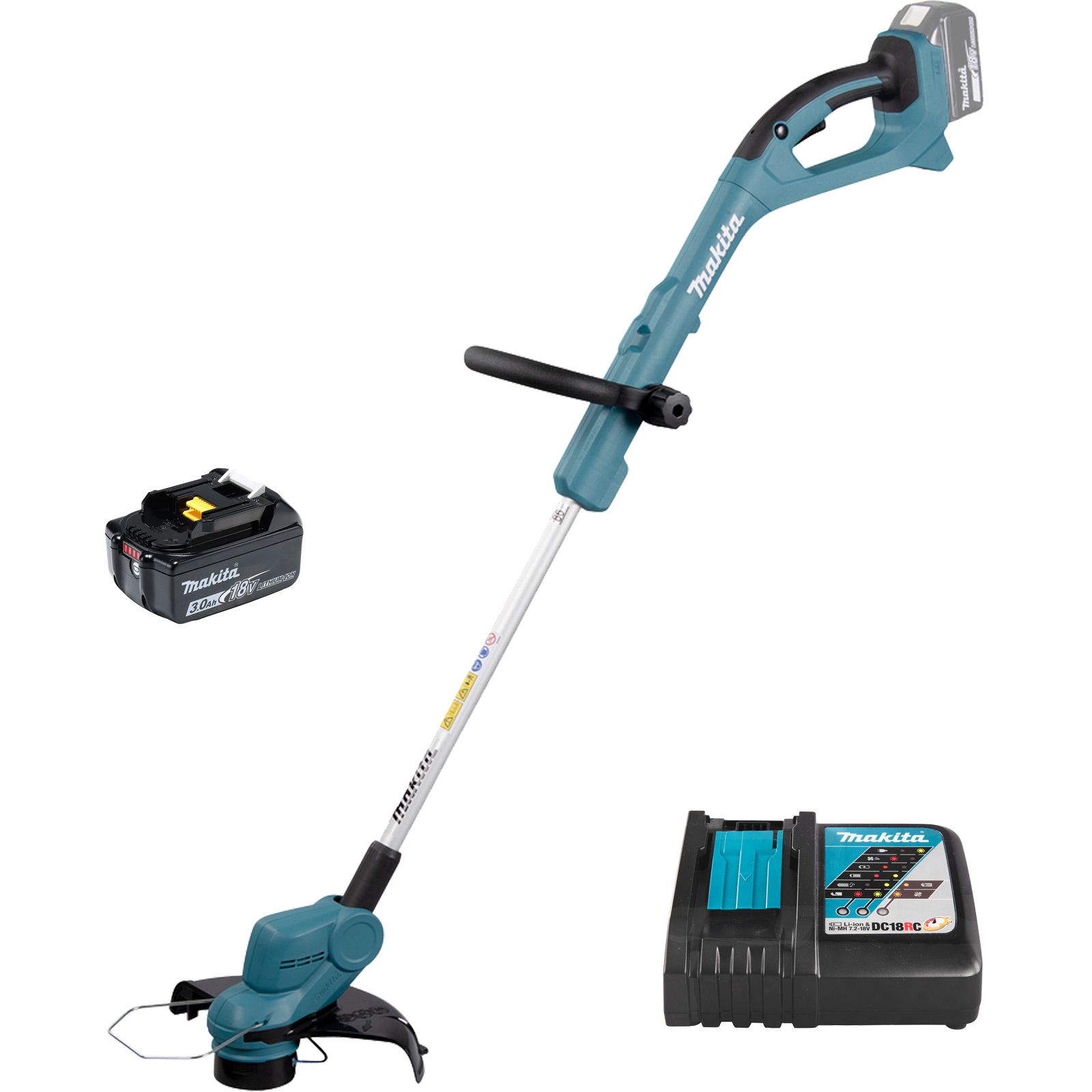 Makita DUR193RF Akku-Rasentrimmer 18V / 1x 3,0 Ah Akku + Ladegerät