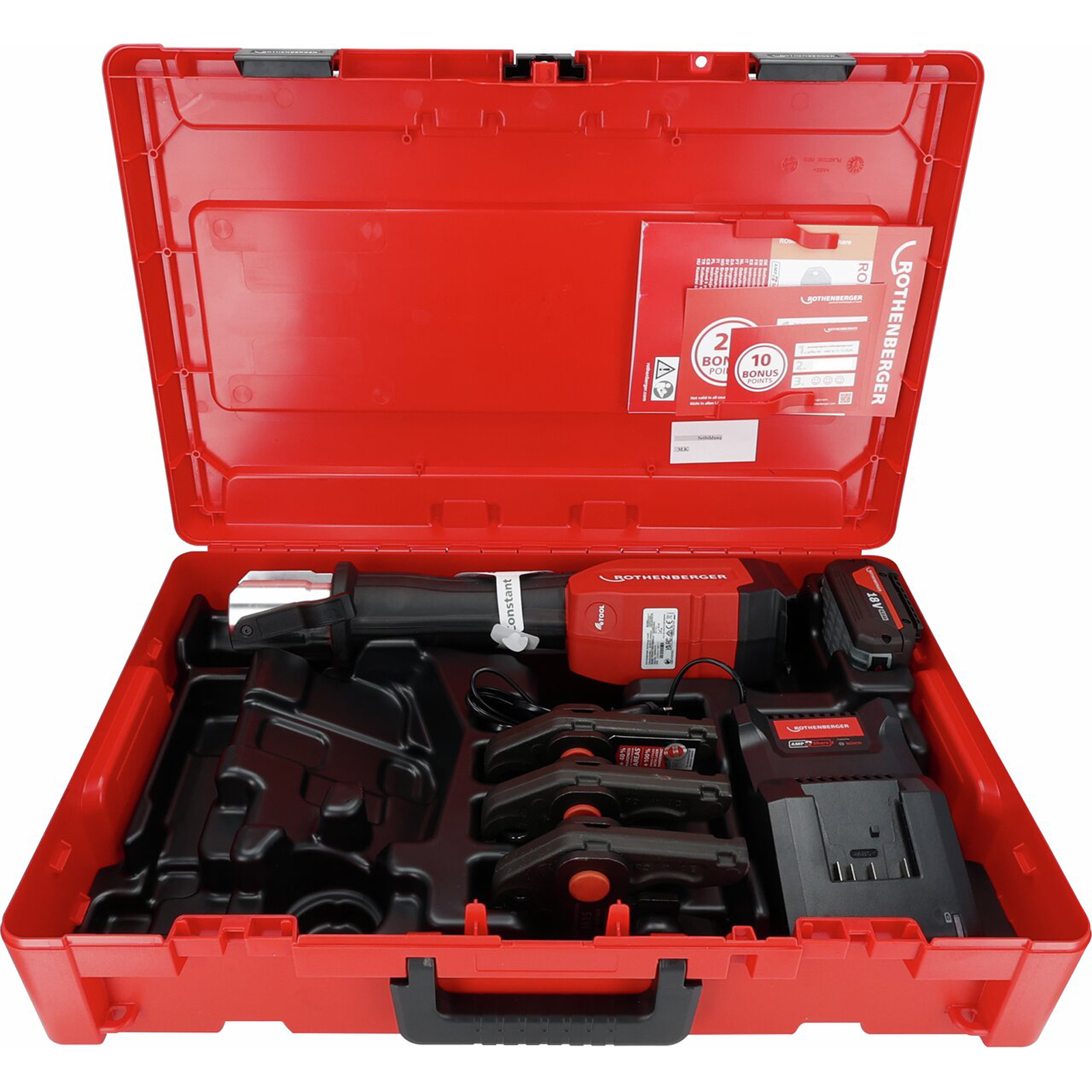 ROTHENBERGER ROMAX 4000 Set, Akku-Pressmaschine,M15-22-28mm, 4 Ah, EU AMP - 1000004174