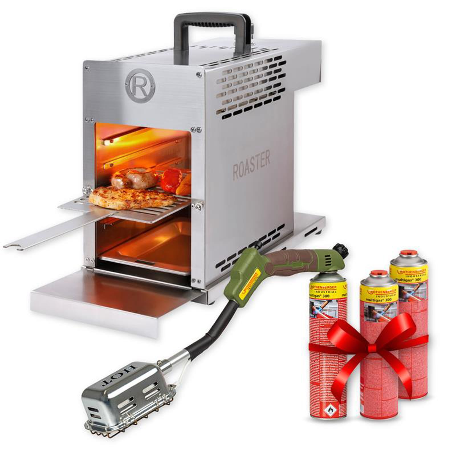 ROTHENBERGER Industrial THERMO ROASTER TO GO Gasgrill inkl. 3 x Multigas 600 ml + Handy Roaster - 1500004410