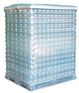 Schrumpfhaube Maße 1250+850x2475mm S.125µ LDPE transparent Seitenfalte TRANSPAK