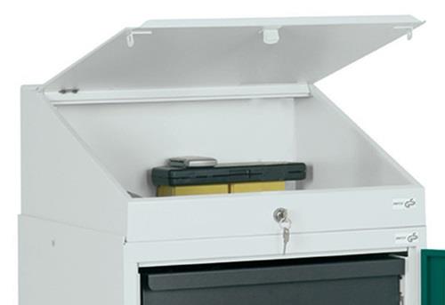 Stumpf Schreibpultaufsatz 3000 lichtgrau für Schränke 1.000 x 500 x 500 mm - 3009007