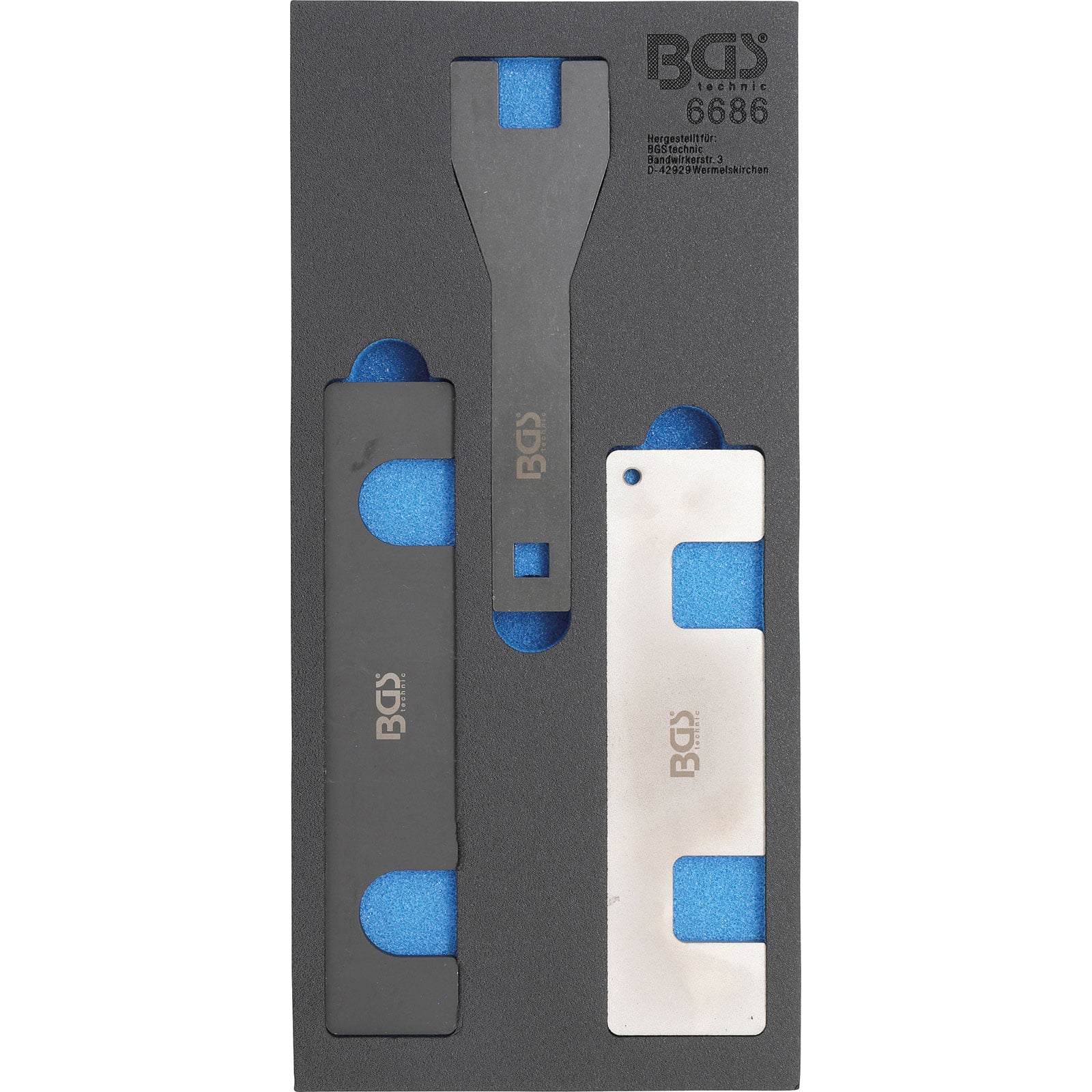 BGS Werkstattwageneinlage 1/3: Motor-Einstellwerkzeug-Satz für Opel 1.0 / 1.4 L Benzinmotoren - 6686