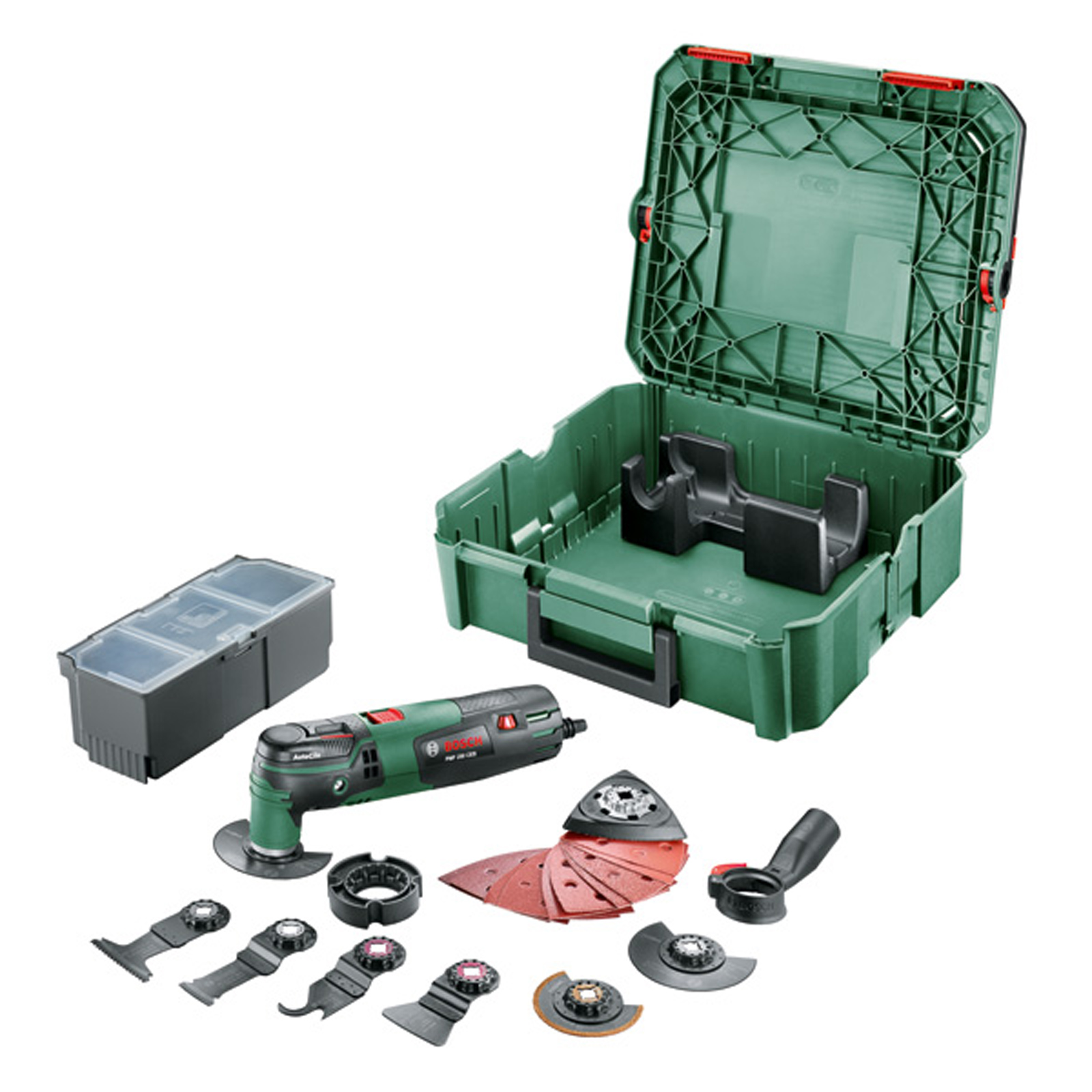 Bosch Multifunktionswerkzeug PMF 250 CES in SystemBox + 20 Zubehörteile - 0603102106