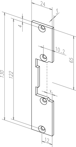 ASSA ABLOY Flachschließbl.096 STA verz.ktg.B.24xL.130mm DIN L/R - -9641