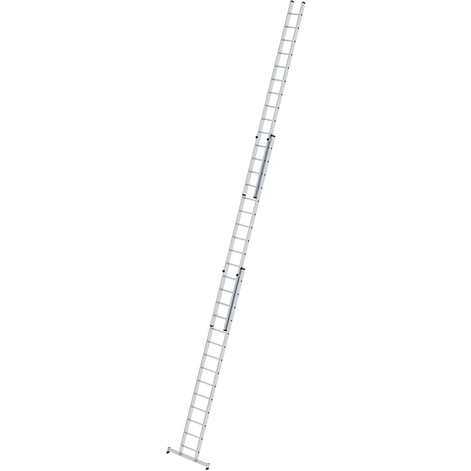 Günzburger Steigtechnik Sprossen-Schiebeleiter 3tlg. mit nivello-Traverse 3 x 14 Sprossen - 020614