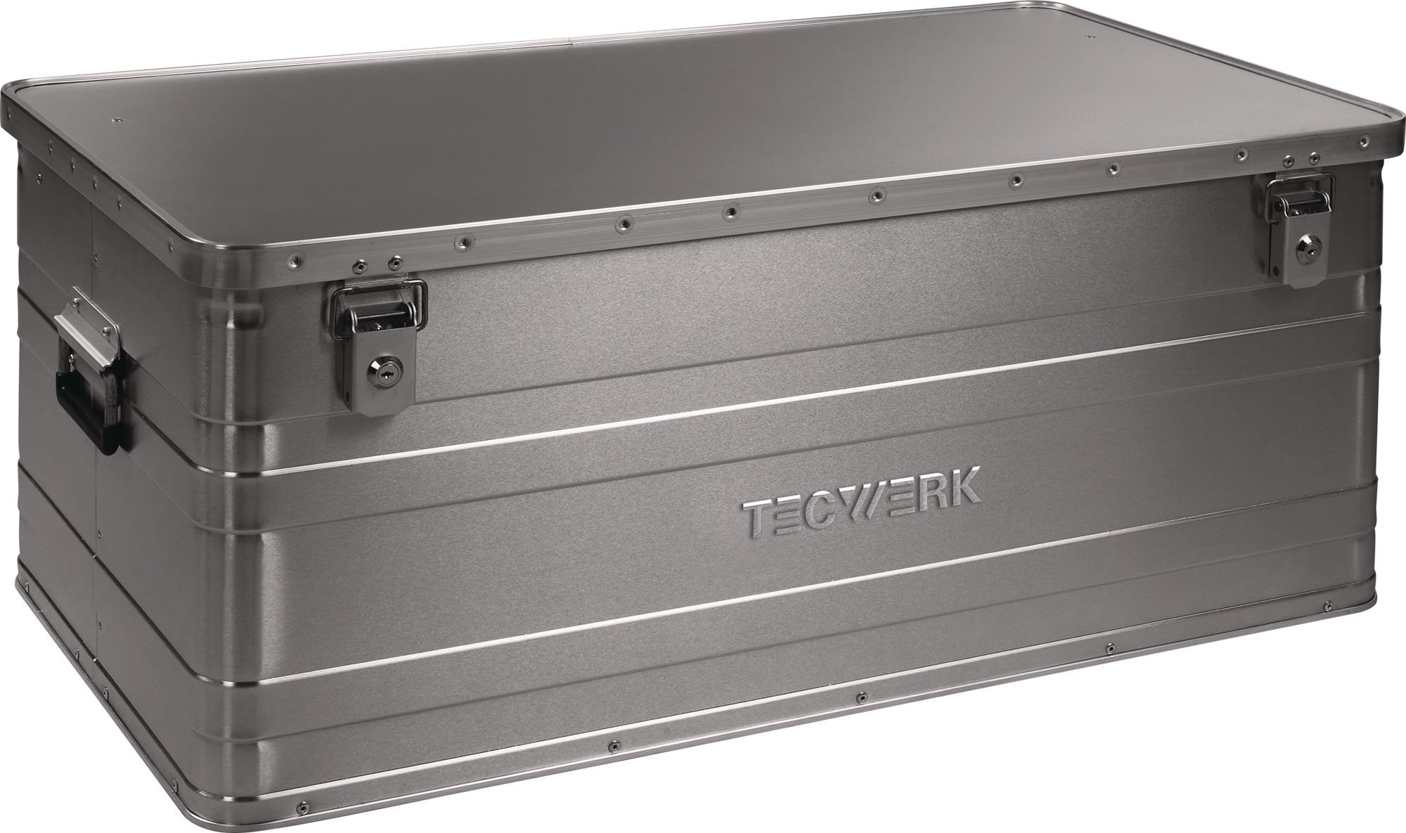 Aluminiumbox L900xB490xH380mm 140l m.Klappverschluss u.Zylinderschl.TECWERK