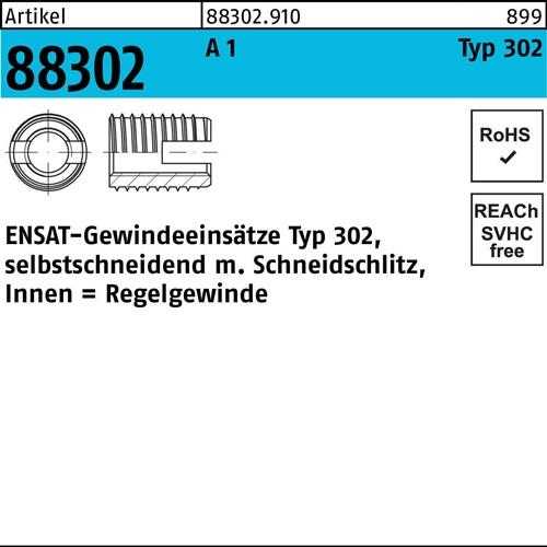 Gewindeeinsatz R 88302 Typ 302 M3x 6 A 1 50 Stück ENSAT