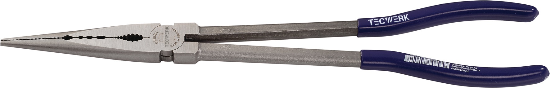 Montierzange L.280mm pol.Ku.-Überzug Spitze ger.TECWERK