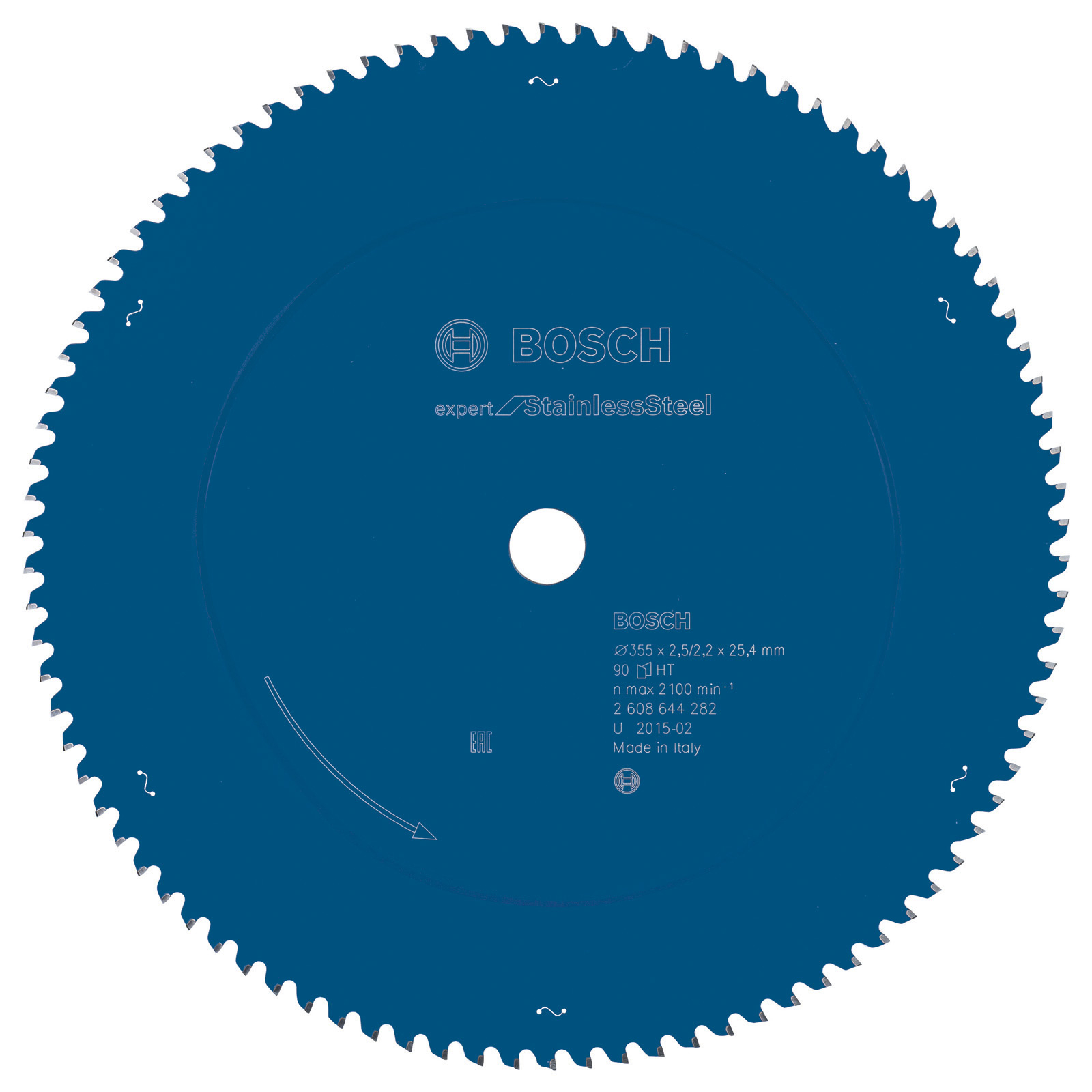 Bosch Kreissägeblatt Expert for Stainless Steel für Kapp- und Gehrungssägen 355 x 25,4 x 2,5 mm 90 Zähne - 2608644282