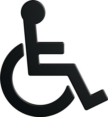 HEWI Symbol Barrierefrei 801.91B030 PA Farb-Nr.90 B.135mm H.150mm S.3mm - 801.91B030 90