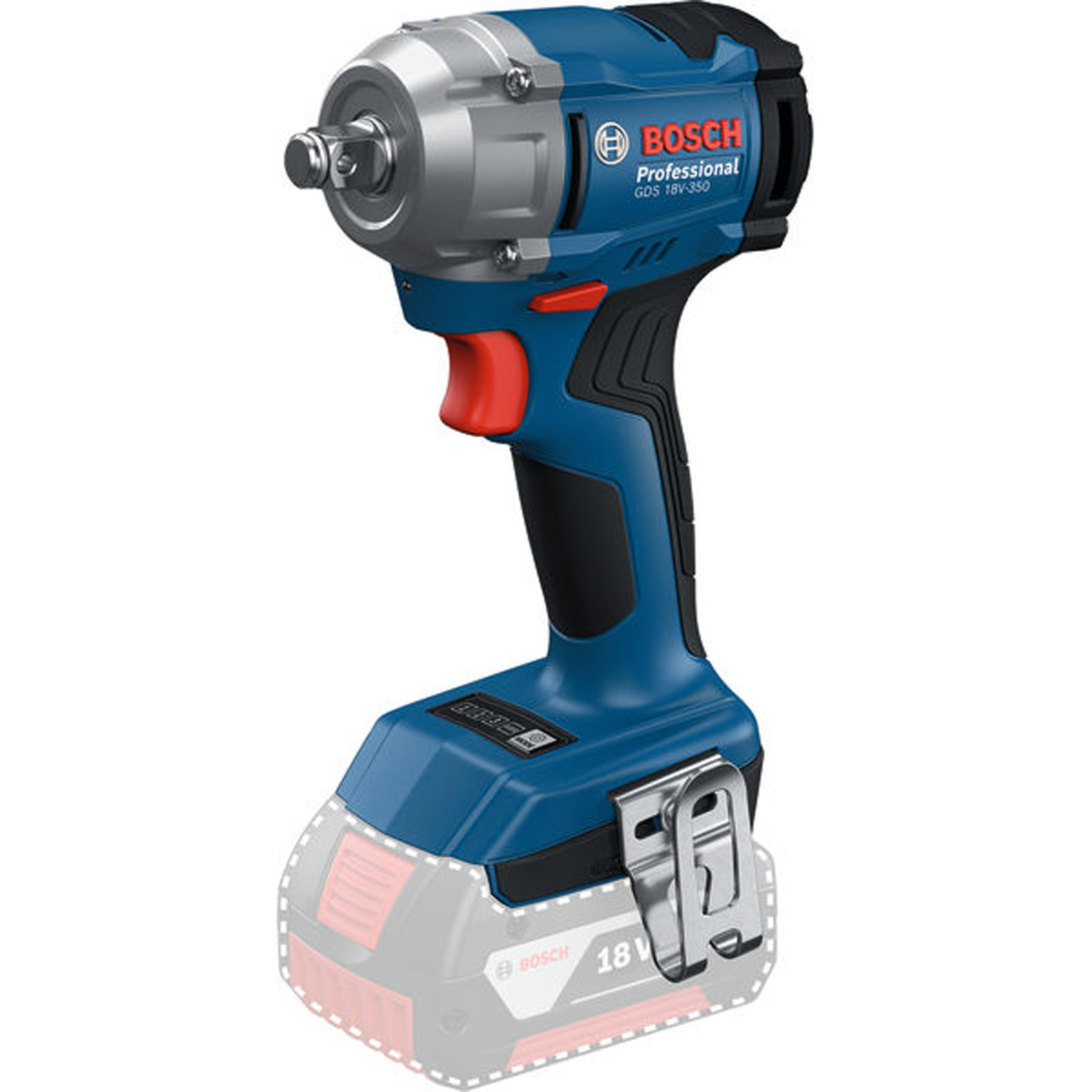 Bosch Akku-Drehschlagschrauber GDS 18V-350 Solo in L-Boxx - 06019M5000