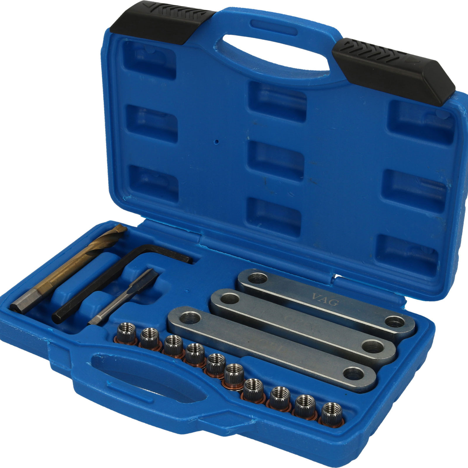 BRILLIANT TOOLS Reparatursatz für Bremsgewinde M9 x 1,25 16tlg. - BT701100