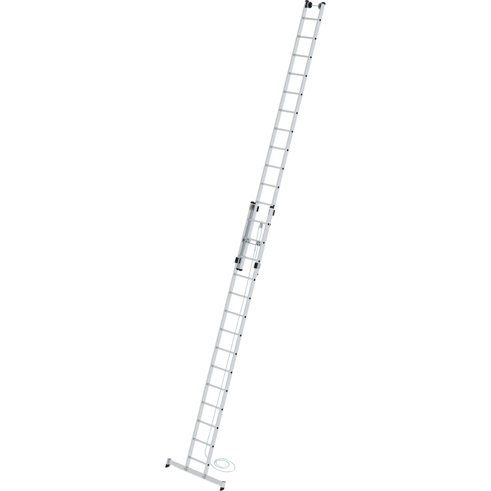 Günzburger Steigtechnik Sprossen-Seilzugleiter 2tlg. mit nivello-Traverse