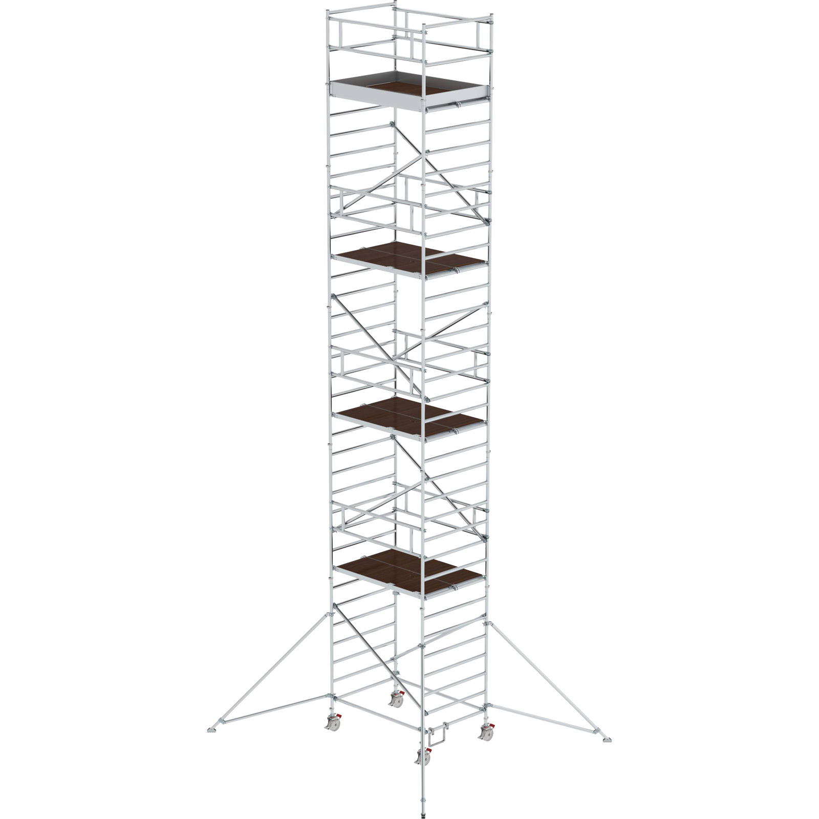 Günzburger Steigtechnik Rollgerüst 1,35 x 1,8 m mit Ausleger & Doppel-Plattform Plattformhöhe 9,35 m - 167936