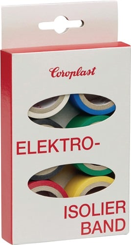 COROPLAST Elektroisolierband-Set 302 6tlg. je 3,3 m x 19 mm Ktr - 28839