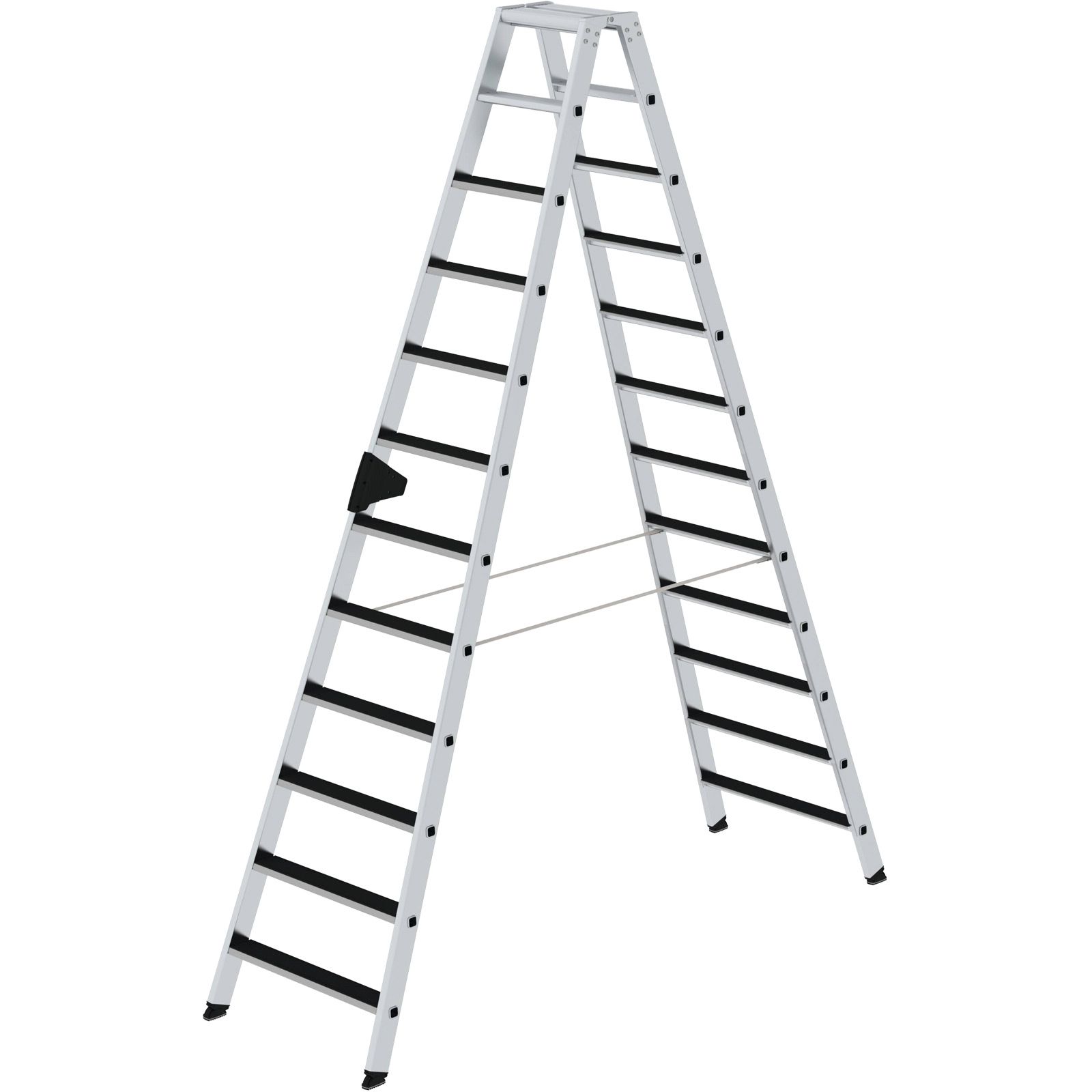 Günzburger Steigtechnik Stufen-Stehleiter beidseitig begehbar mit clip-step 2 x 12 Stufen - 041612