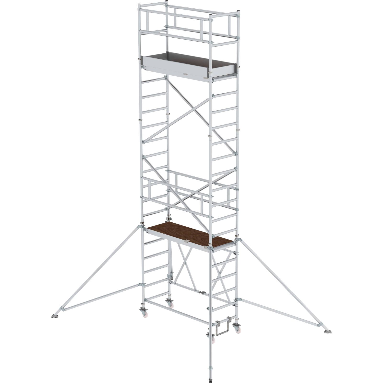 Günzburger Steigtechnik Klappgerüst 0,75 x 1,8 m mit Ausleger Plattformhöhe 4,8 m - 115148