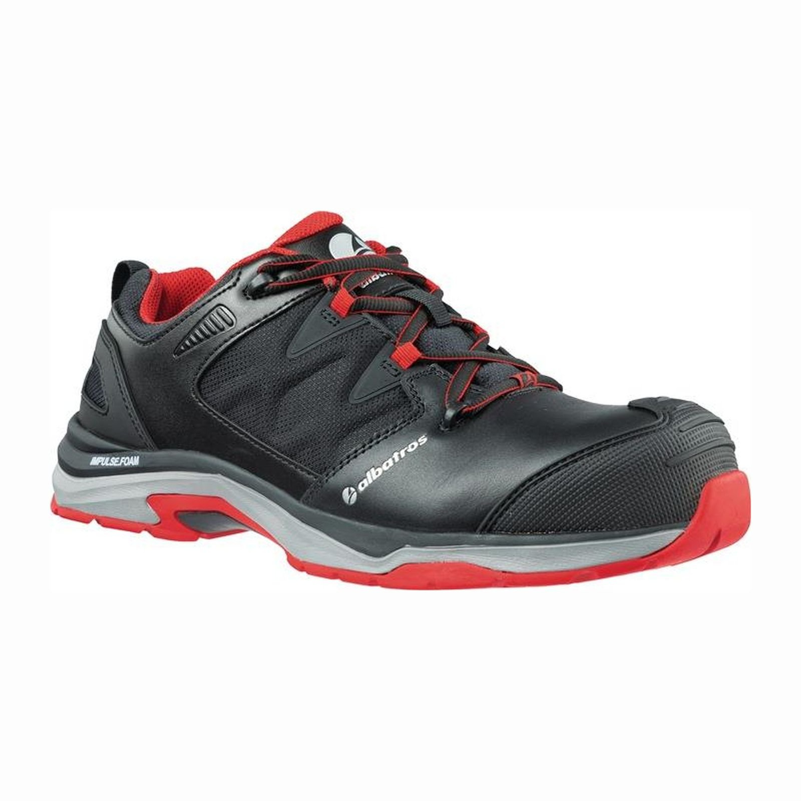 ALBATROS Sicherheitsschuh ULTRATRAIL BLACK Low schwarz / rot