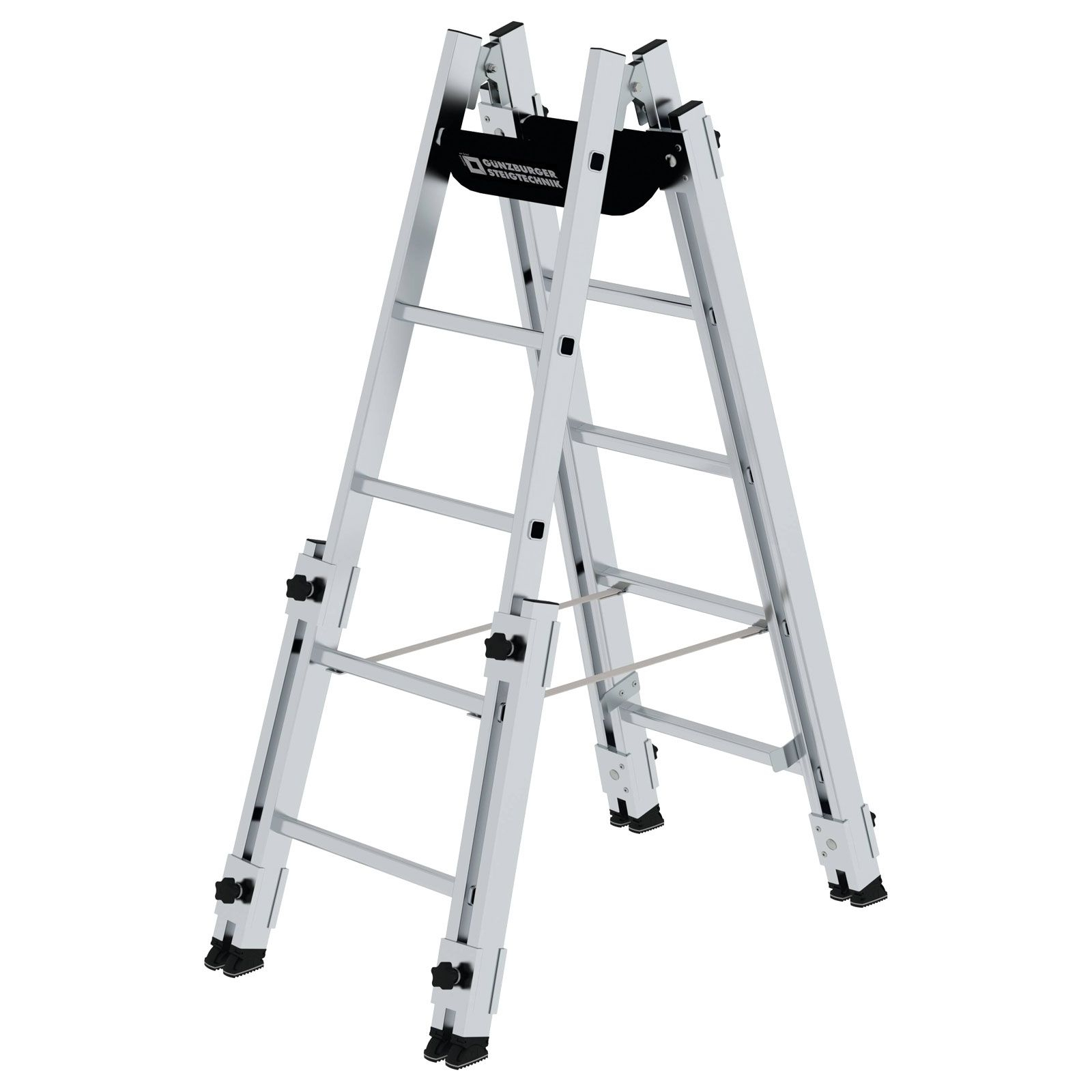 Günzburger Steigtechnik Aluminium Stehleiter treppengängig