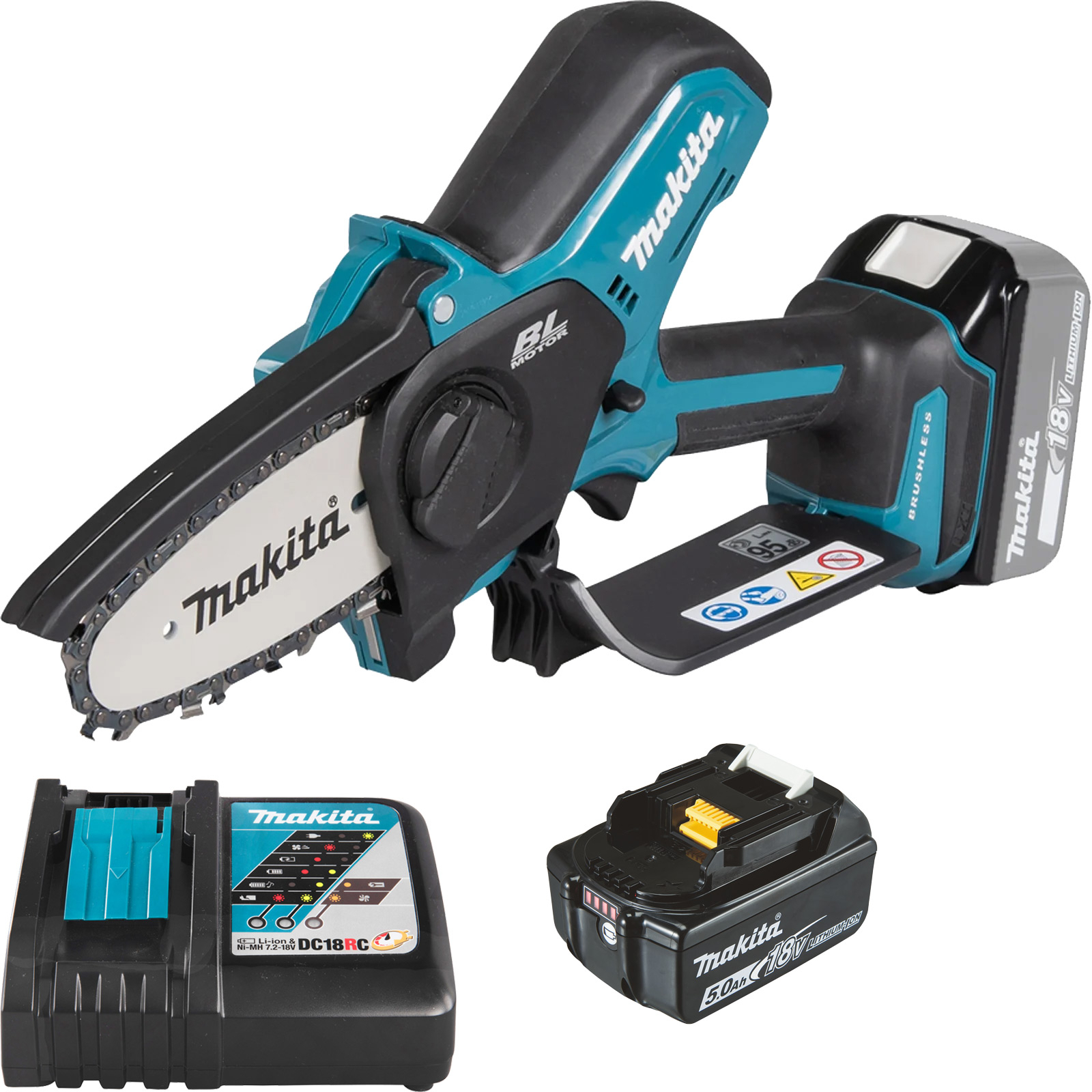 Makita DUC101RT Akku-Astsäge 18V / 1x 5,0 Ah Akku + Ladegerät