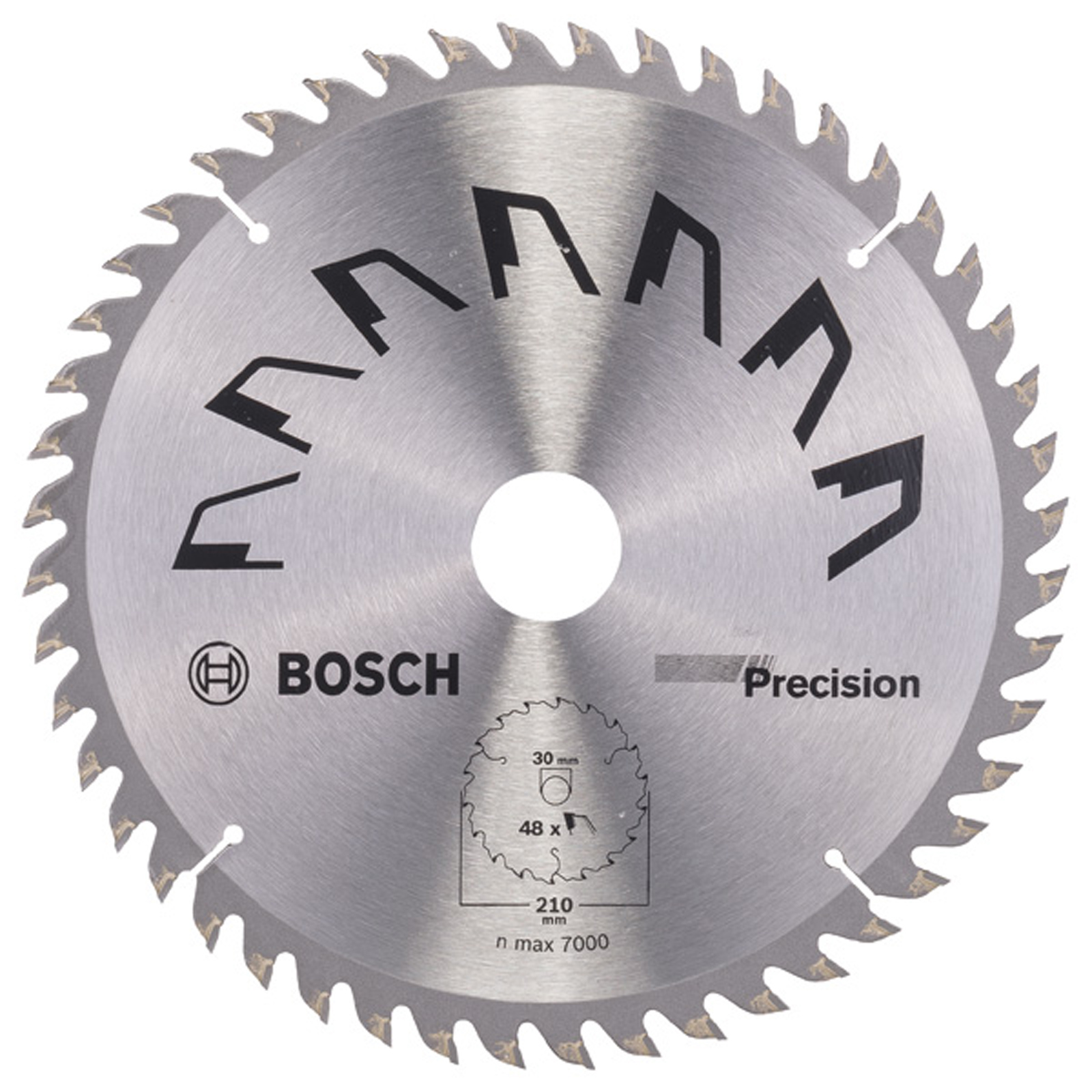 Bosch Kreissägeblatt PRECISION D= 210 mm Bohrung= 30 mm Z= 48 - 2609256873