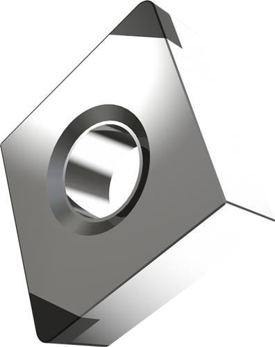 Drehwendeschneidplatte ISO CNGA 120404S01020B:TB310 D.5,16mm Silber-Schwarz