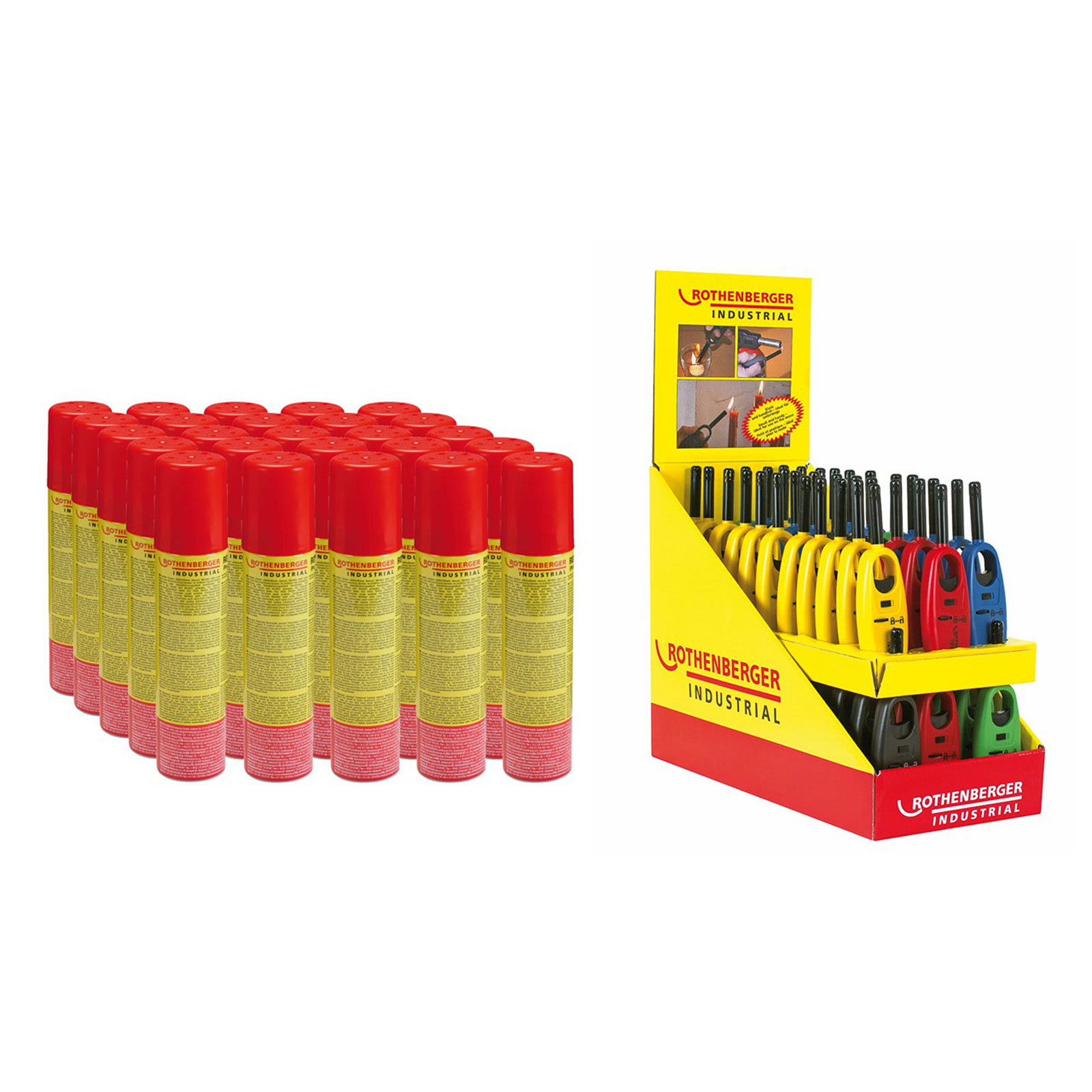 ROTHENBERGER Industrial 66x Gasanzünder Mini inkl. 30x Nachfüllgas - 1500005180