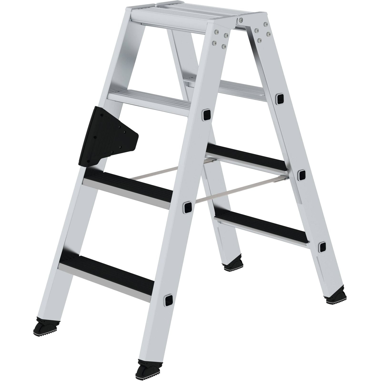 Günzburger Steigtechnik Stufen-Stehleiter beidseitig begehbar mit clip-step 2 x 4 Stufen - 041604